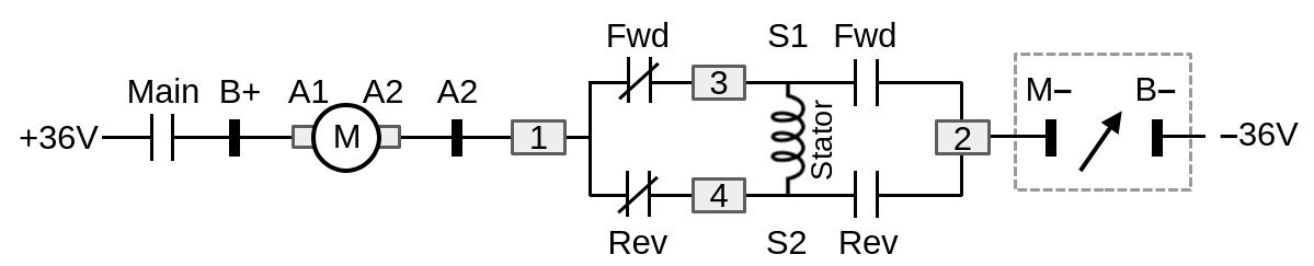 Duffy Infaspeed 36V/48V Circuit Diagram